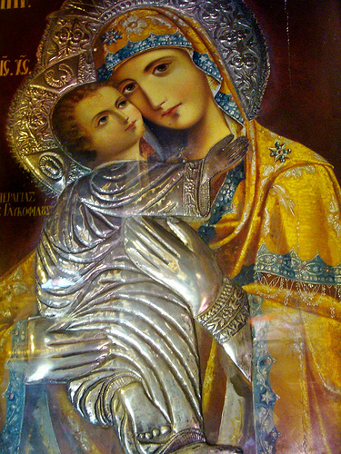 Icon of Holy Mother of God - Cathedral of St Gregory of Palamas, Tessaloniki dans images sacrée holy-mother-of-god-from-the-cathedral-of-st-gregory-of-palamas